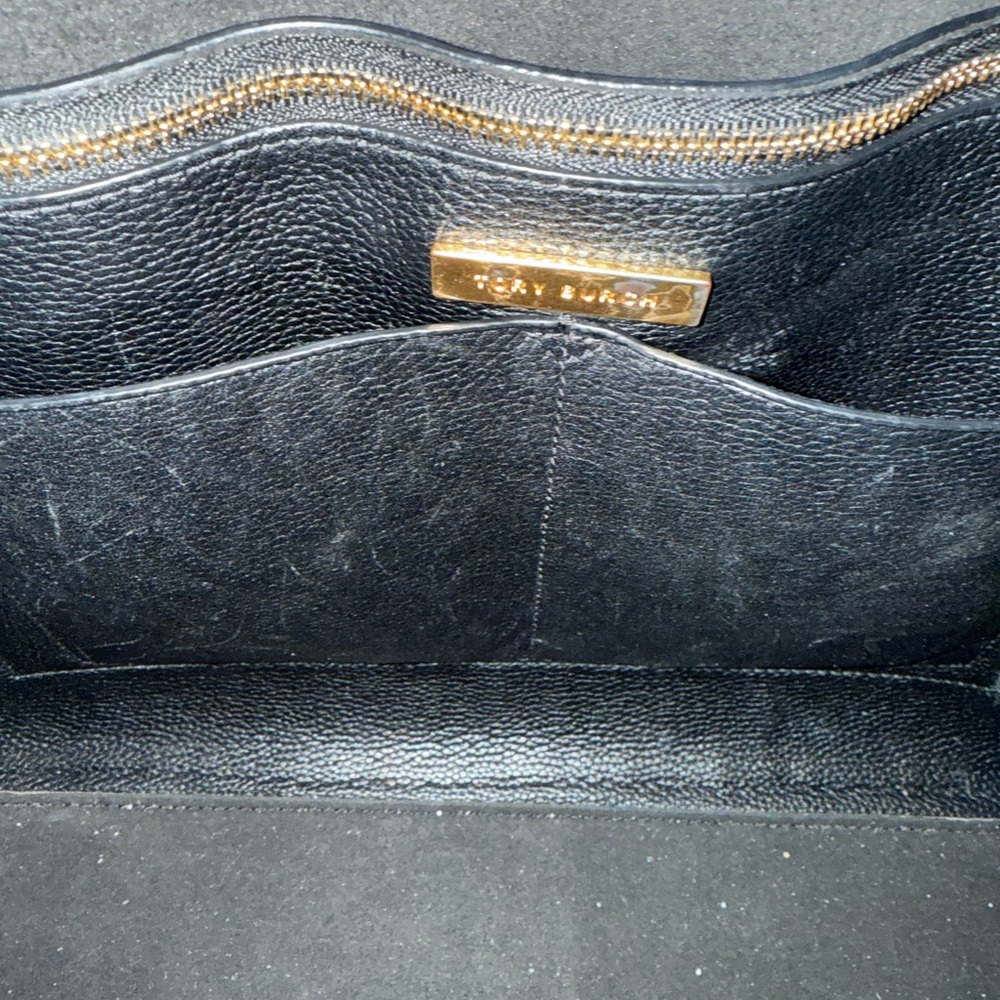 Tory Burch Black Leather Tote Bag - Picture 4 of 8